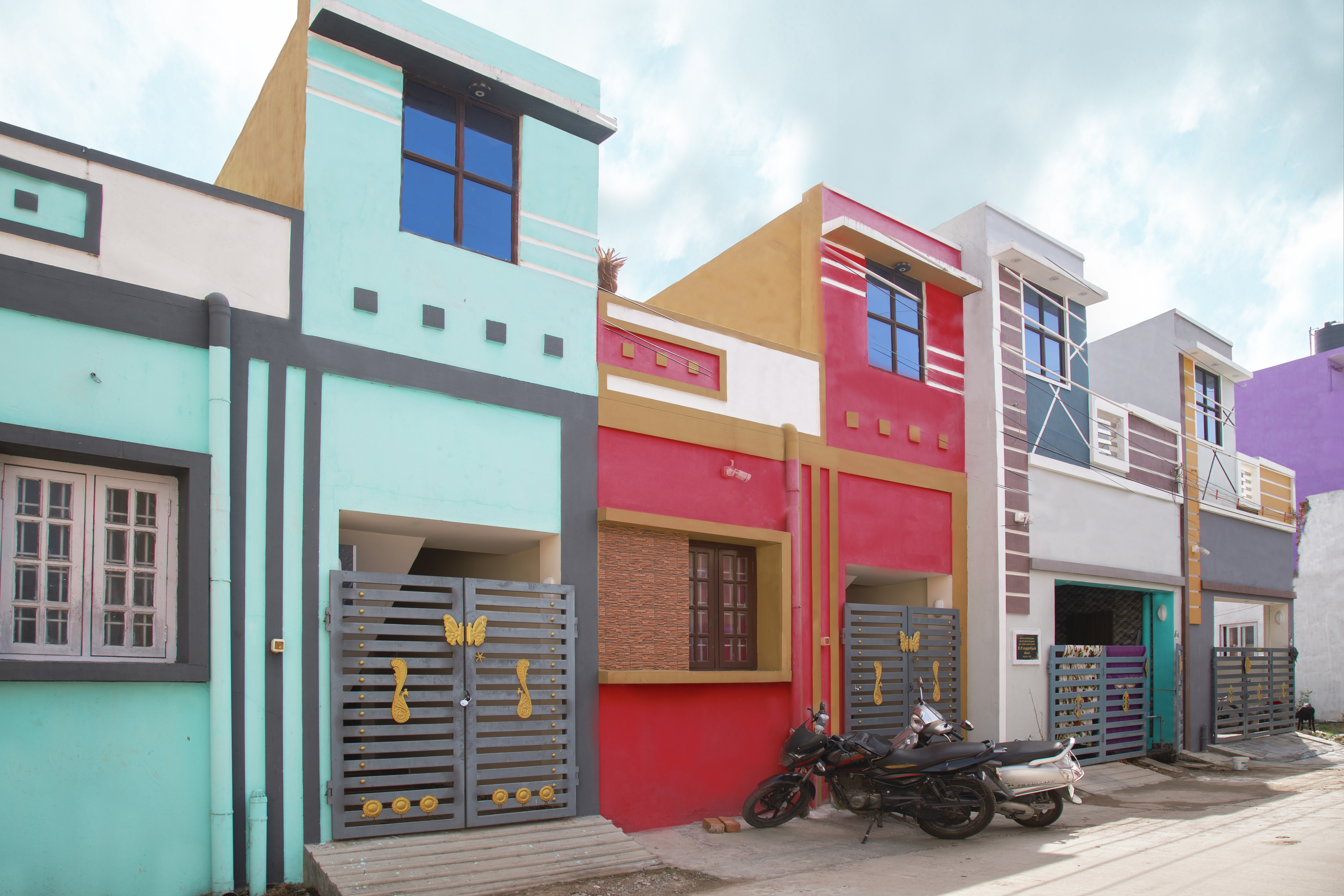 Duly Decors completed 2 BHK house - front elevation