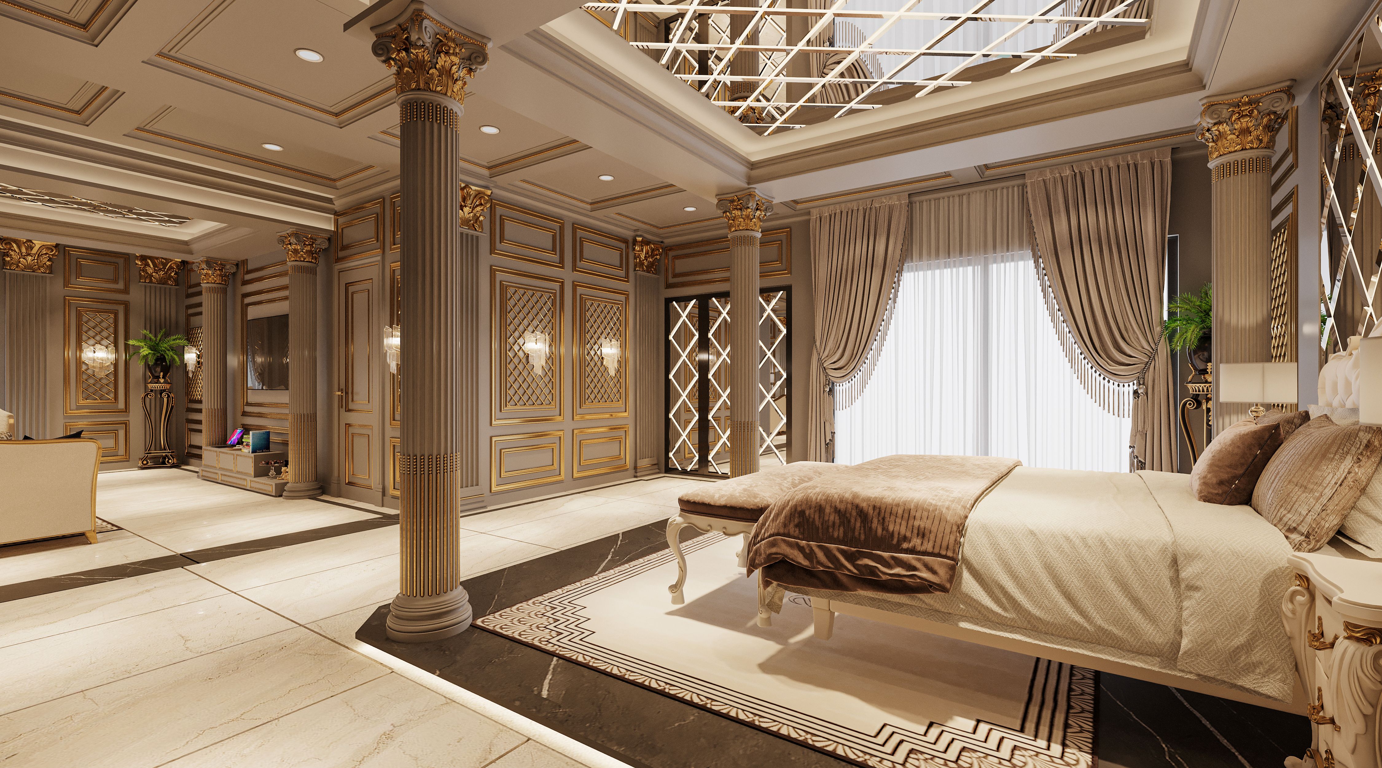 Living room interior design in Maduravoyal by Duly Decors